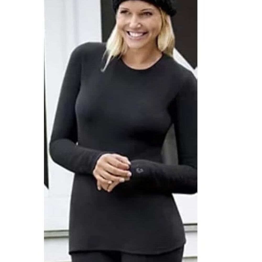 Cuddl Duds Fleece Wear Long Sleeve Crewneck Top XL